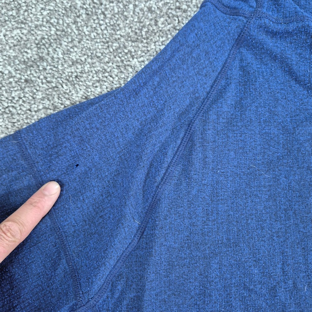 Truewerk Grid Hoodie Mens Medium Blue 1/2 Zip Thermal Technical Workwear - Picture 7 of 8